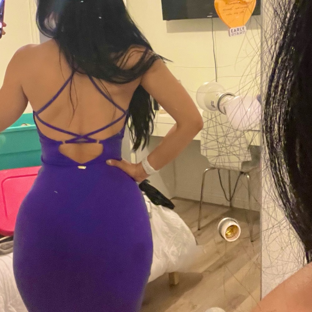 Bebe purple dress !